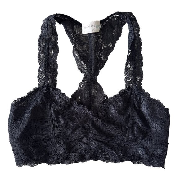 Lace Bralette Racerback In Gray By Flawless - Picture 1 of 7